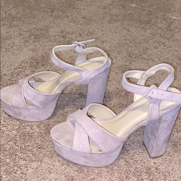 blush pink platform heels